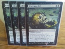 Lot of 4 MTG Magic the Gathering - GLISTENING OIL - New Phyrexia  -  *LP*