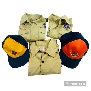 Boy Scouts of America BSA Uniforme Camisa Lote de 3 Wolf Tiger Cub Sombrero - Imagen 1 de 12