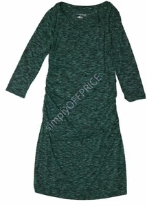New Women's Maternity Shirt Dress Green Black 3/4 Sleeve NWT Liz Lange Size XS - Picture 1 of 3