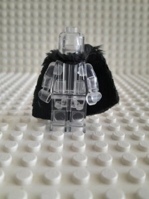 LEGO CUSTOM - BLACK - Minifigure Cape Cloth Aspect Fourrure - Style Fur