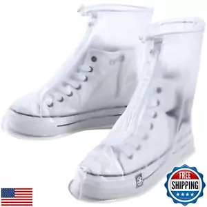 Waterproof Shoe Covers, Rain Shoe Covers Transparent Reusable Non Slip Shoe C - Picture 1 of 5