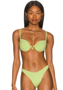 Neu ohne Etikett L*Space M Bügel-Bikini-Top Nico grün 125384 - Bild 1 von 5