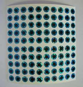 100 BLUE PRISM EYES for SPINNERBAITS & LURES 5/16" FLAT STICK ON - Picture 1 of 1