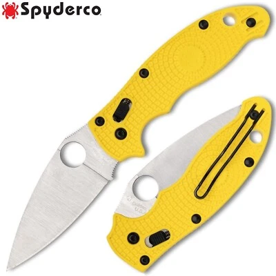 Spyderco Manix 2 LW Sal CPM-MagnaCut Hoja Lisa Amarillo Manijas FRCP C101PYL2 Foto 1 de 3