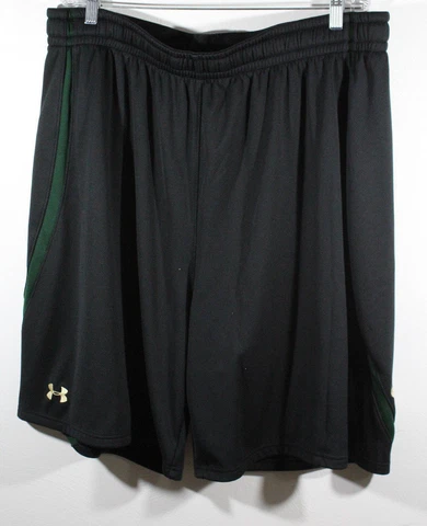 South Florida Bulls Under Armour Athletic Shorts Sz 3XL Black/Green Heavy Shorts Cover
