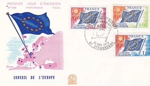 Frankreich 1975 FDC Conseil De L'Europe yt Dienst 46 A 48 - Imagen 1 de 1