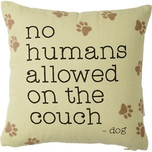 No Humans Allowed on the Couch Dog Throw Pillow 10x10