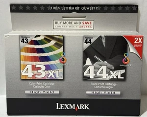LEXMARK 43XL / 44XL PRINT CARTRIDGES COMBO PACK *NEW* - Picture 1 of 4