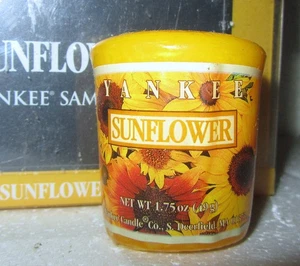 LOTE DE 6 Votivos de Muestreador Floral "GIRASOL" Yankee Candle Retirado ~ RARO ~ NUEVO - Imagen 1 de 1