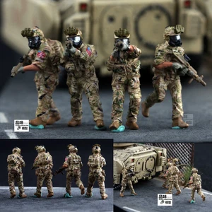 Homemade 1/72 Modern US Special Forces Chemical Defense 4-person Finished Model - Picture 1 of 10