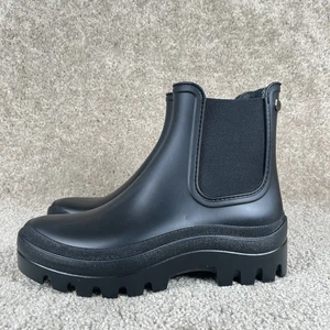 Igor Tono Regenstiefel Damen Größe 39 (US 8,5) schwarz klobige Sohle wasserdicht - Bild 1 von 11