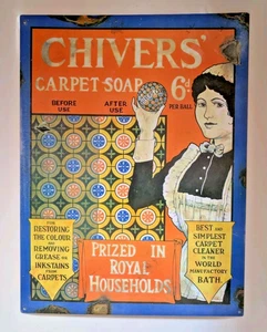 CHIVERS CARPET SOAP - METAL SIGN - Display Retro Advertising Decor Interiors - Picture 1 of 24