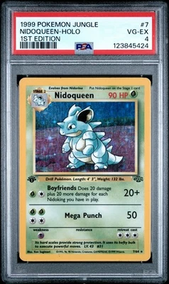 NIDOQUEEN Pokémon Jungle 1st Edition Holo 7/64 - PSA 4 - Image 1 of 2