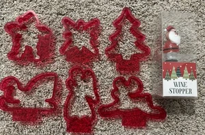Cortadores de galletas de Navidad y tapón de vino de Santa 🎅🏻🍪🍷 - Imagen 1 de 2