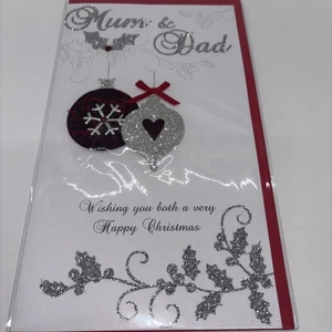 Second Nature 3D Weihnachtskarte Mama & Papa ~ 13 x 23 cm - Bild 1 von 3