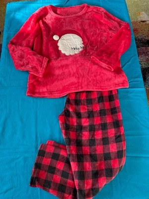 Damen Fleece Pyjama, kuschelig-warm, Winterschlafanzug L, Rot, NEU - Bild 1 von 4