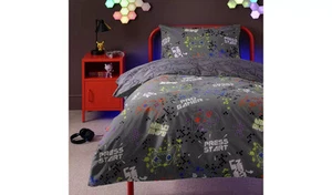Argos Home Gaming Grey Kids Bedding Set - Single (1767) - Picture 1 of 3