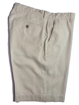 Pantalones Cortos Tommy Bahama Para Hombre 32 X 10 Beige Preppy Informal Mezcla de Seda Foto 1 de 4