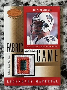 Dan marino 2001 Leaf Certified Fabric of the Game CAREER 3 Color Stitching - Picture 1 of 3