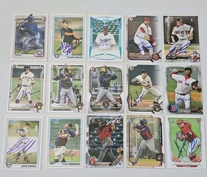 (38) Signed IP First BOWMAN CHROME baseball Rookie RC card AUTO LOT Autograph - Imagen 1 de 3