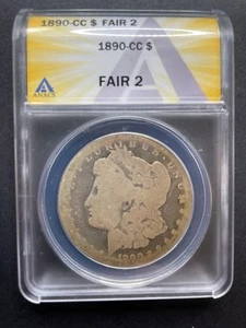 1890 CC Morgan $1 ANACS Fair 2 Lowball Rare Carson City Low Population Scare F2 - Picture 1 of 4