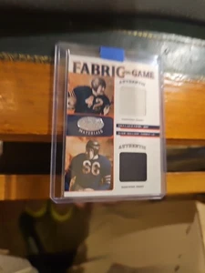 Sid LuckMan Clyde Turner 2007 Donruss Playoff Fabric of the Game Chicago Bears  - Picture 1 of 4