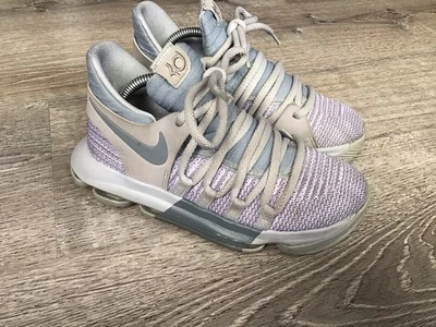 Nike Zoom Kevin Durant Kids KD 10 Youth 3.5Y Wolf Gray Sneakers 918365-007 Shoes - Image 1 of 4