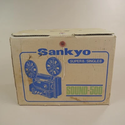 Proiettore pellicola vintage Sankyo Sound-500 pellicola 8mm o super 8mm automatico NOS! - Immagine 1 di 4