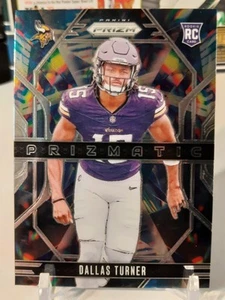 Dallas Turner 2024 Panini Prizm Prizmatic Silver RC #17 Minessota Vikings - Bild 1 von 3