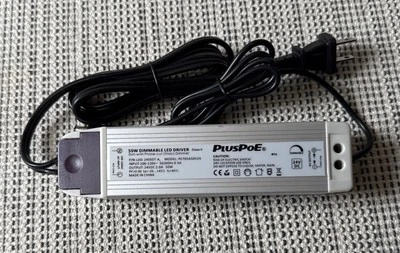 NEW PlusPoe 50W Dimmable LED Driver Class II 120V 2A DC Model PE705A50V24 - Image 1 of 4