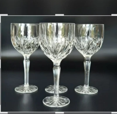 Set Of 4 Waterford Marquis Crystal Brookside  Wine Glass/Water Goblets - Image 1 of 4