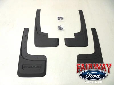 2024 thru 2026 Ranger OEM Genuine Ford Black Splash Guards Mud Flaps Set of 4 - Image 1 of 4