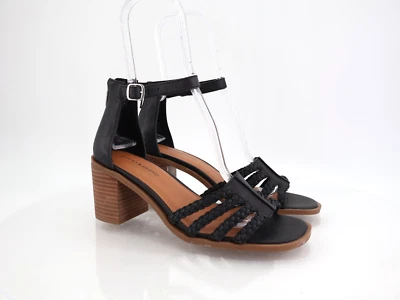 Correa de cuero para mujer Lucky Brand Tasmina tacón bloque negro talla 9,5 M Foto 1 de 4