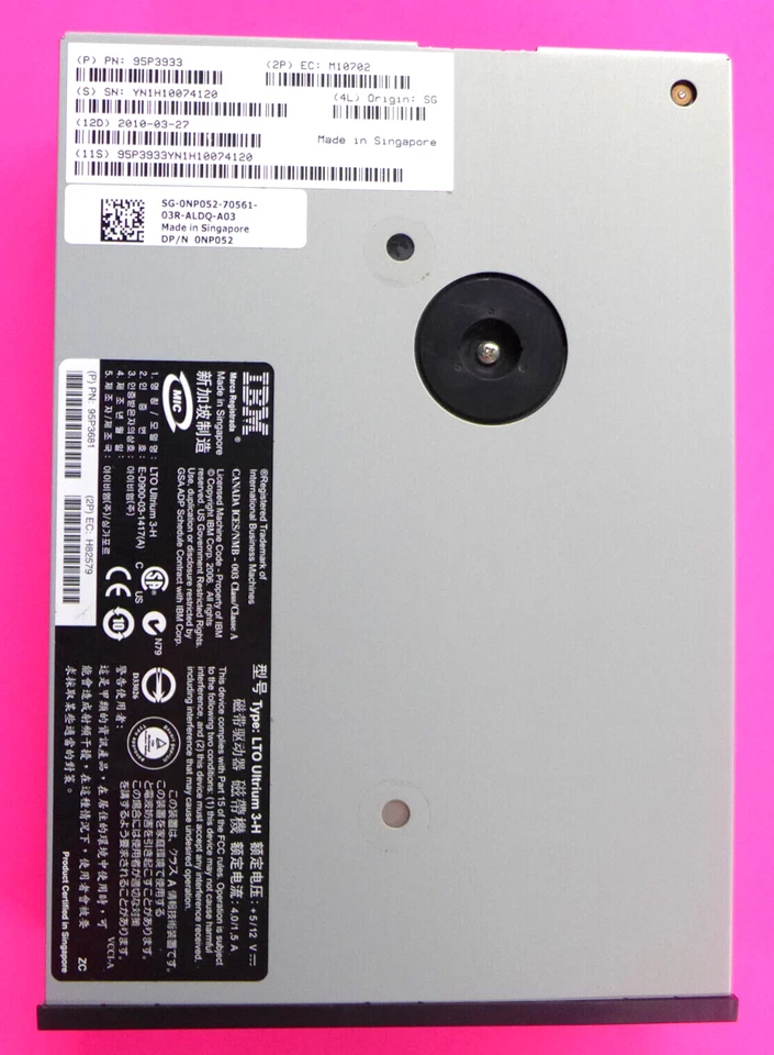Genuine IBM LTO Ultrium 3-H Internal Tape Drive Dell NP052 - Image 1 of 4