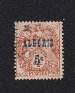❤️ Timbre d' Algérie colonie Française, N° 86a, 5 c sur 4 c Blanc oblitéré 1 ❤️ - Imagen 1 de 1