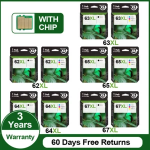 Ink Cartridge 62XL 63XL 64XL 65XL 67XL High Yield Compatible for HP printer Lot - Picture 1 of 10