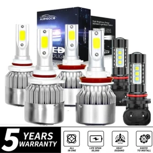 For RAM 1500 2500 3500 2016-2018 6000K LED Headlights Hi/Low Beam + Fog Lights - Picture 1 of 18