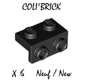 Lego 99781 - 6x Support / Bracket 1x2 1x2 - Noir / Black - New Neuf - Foto 1 di 1