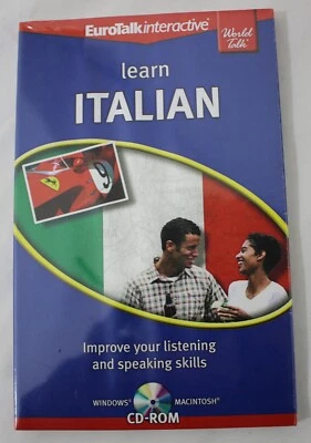 Learn Italian CD-ROM Eurotalk Interactive World Talk NEW & sealed - Image 1 of 3