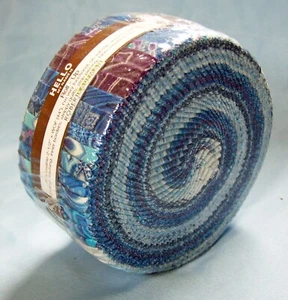 Jelly Roll 40 x 2.5" x 42" Kaufman Cotton, HOLIDAY FLOURISH, PEACOCK COLORSTORY - Picture 1 of 3