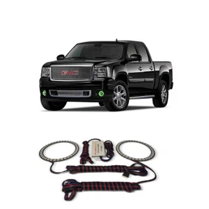Bright Green Angel Eye Fog Light Halo kit for GMC Sierra 1500 08-13 - Imagen 1 de 3