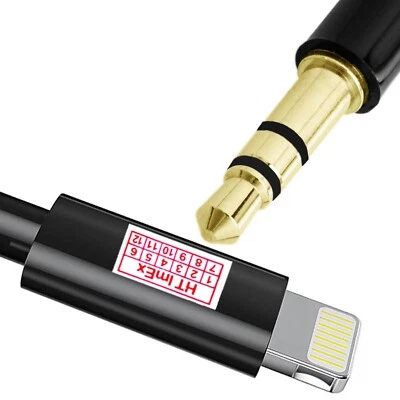 1m iPhone auf AUX Kabel 1 Meter 3.5mm Adapter Klinke Audio Stecker Kopfhöhrer - Bild 1 von 4