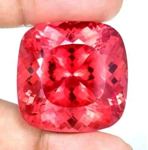 200 Ct Natural Ceylon Padparadscha Sapphire Cushion Cut Flawless Loose Gemstone - Picture 1 of 8