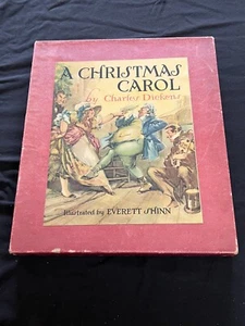 SEHR SELTENES Box Set A Christmas Carol Charles Dickens 1938 Il. Everett Shinn HC - Bild 1 von 24