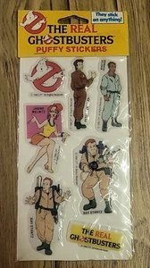 VINTAGE 1986 THE REAL GHOSTBUSTERS PUFFY STICKERS YELLOW PACK - Picture 1 of 2
