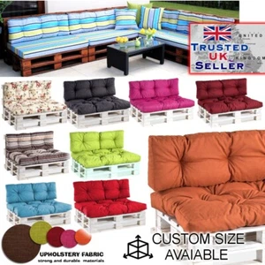 Euro Palette Cushion Pallet Cushions Outdoor Garden Sofa Seat Pad STRONG Fabric - Foto 1 di 34