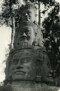 Indochina Cambodia Angkor Old Amateur Snapshot Photo 1930 - Foto 1 di 3