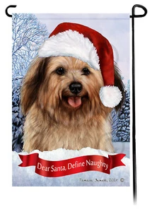 Dear Santa, Define Naughty Garden Flag - Fawn Sable Havanese 071C - Picture 1 of 1
