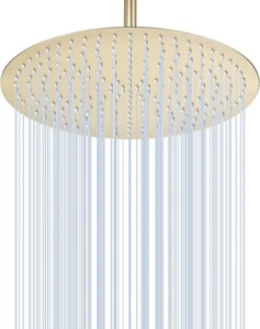 16 Inch Brushed Gold Large Ceiling Rainfall Shower Head, All Metal Stainless Ste - Picture 1 of 6
