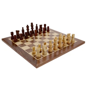 WE Games Classic Staunton Wood Chess Set - 12 in. Board, 2.75 in. King - Picture 1 of 10